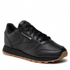 Chaussures De Sport Chaussures Reebok - Cl Lthr 49804 Black/Gum Noir