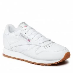 Chaussures De Sport Chaussures Reebok - Cl Lthr 49803 White/Gum Blanc
