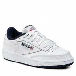 Unisexe Chaussures Reebok - Club C 85 AR0457 White/Navy Blanc