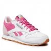 Chaussures De Sport Chaussures Reebok - Cl Lthr S29113 Ftwwht/Frober/Trupnk Blanc, Rose