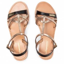 Femme Sandales LES TROPEZIENNES - 27082 Black Noir, Or -Reebok Classic Soldes 0000208477437 07 sw