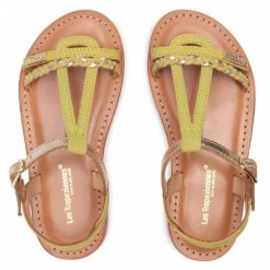 Femme Sandales LES TROPEZIENNES - Badou C27023 Anise/Gold Vert -Reebok Classic Soldes 0000208533027 05 rz