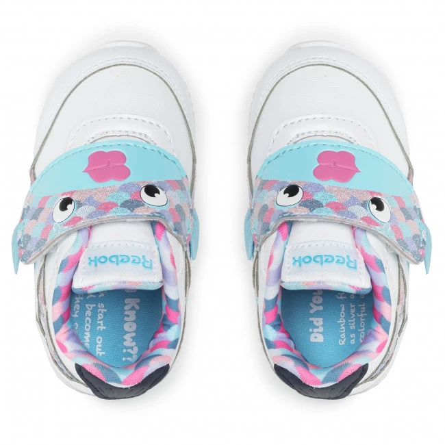 Chaussures De Sport Chaussures Reebok - Royal Cl Jog 2 Kc GW7765 Ftwwht/Dgtblu/Trupnk Blanc 6 Chaussures De Sport Chaussures Reebok - Royal Cl Jog 2 Kc GW7765 Ftwwht/Dgtblu/Trupnk Blanc – Image 6