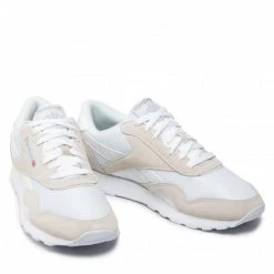 Chaussures De Sport Chaussures Reebok - Cl Nylon FV1593 White/White/Lgtgre Beige, Blanc -Reebok Classic Soldes 0000209034196 03 st