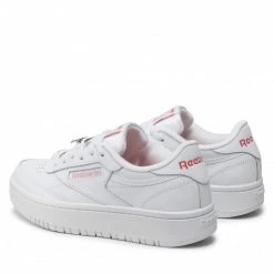 Unisexe Chaussures Reebok - Club C Double GW9121 Ftwwht/Rhodon/Cancor Blanc -Reebok Classic Soldes 0000209251975 02 mg kopia