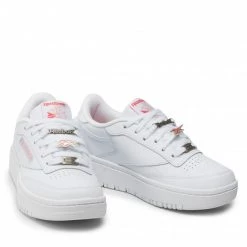 Unisexe Chaussures Reebok - Club C Double GW9121 Ftwwht/Rhodon/Cancor Blanc -Reebok Classic Soldes 0000209251975 08 mg kopia