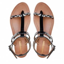 Femme Sandales LES TROPEZIENNES - Hilatres C19036 Black/Silver Noir, Argent -Reebok Classic Soldes 0000300489390 03 rz