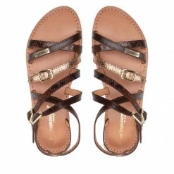 Femme Sandales LES TROPEZIENNES - Bukel C42270 Chocolat/Multi Marron -Reebok Classic Soldes 0000300489840 06 is