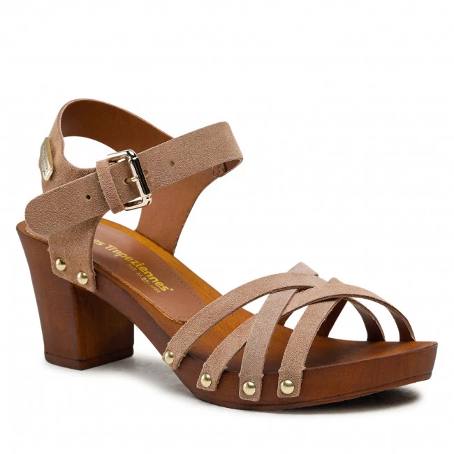 Femme Sandales LES TROPEZIENNES - Toopaya 42418 Taupe Marron 1 Femme Sandales LES TROPEZIENNES - Toopaya 42418 Taupe Marron