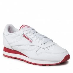 Homme Chaussures Reebok - Classic Leather GW3329 Ftwwht/Flasrd/Ftwwht Blanc