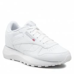 Unisexe Chaussures Reebok - Cl Lthr Sp GZ1596 Ftwwht/Ftwwht/Purgry2 Blanc