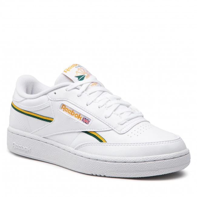 Chaussures De Sport Chaussures Reebok - Club C 85 Vegan GY7154 Ftwwht/Cogold/Drkgrn Blanc 1 Chaussures De Sport Chaussures Reebok - Club C 85 Vegan GY7154 Ftwwht/Cogold/Drkgrn Blanc