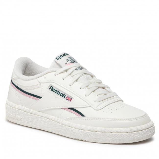 Chaussures De Sport Chaussures Reebok - Club C 85 Vegan GY9732 Chalk/Pnkglw/Forgrn Blanc 1 Chaussures De Sport Chaussures Reebok - Club C 85 Vegan GY9732 Chalk/Pnkglw/Forgrn Blanc