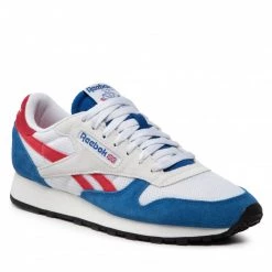 Chaussures De Sport Chaussures Reebok - Classic Leather GX2257 Vecblu/Ftwwht/Vecred Blanc, Bleu