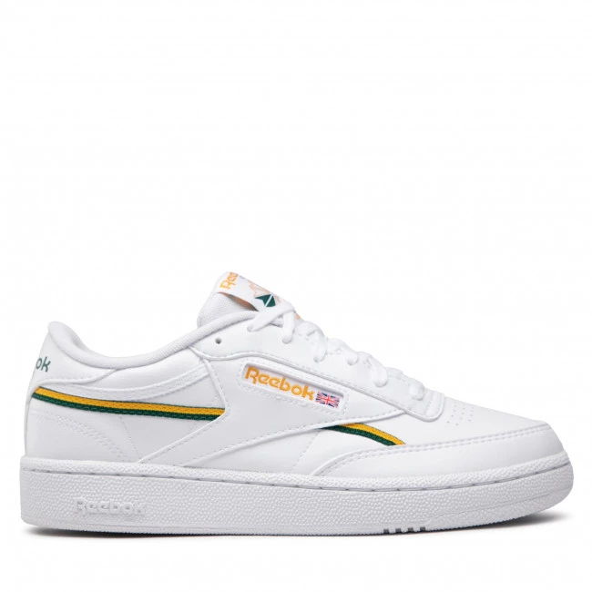 Chaussures De Sport Chaussures Reebok - Club C 85 Vegan GY7154 Ftwwht/Cogold/Drkgrn Blanc 2 Chaussures De Sport Chaussures Reebok - Club C 85 Vegan GY7154 Ftwwht/Cogold/Drkgrn Blanc – Image 2