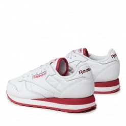Homme Chaussures Reebok - Classic Leather GW3329 Ftwwht/Flasrd/Ftwwht Blanc -Reebok Classic Soldes 03 0000209518177 mg