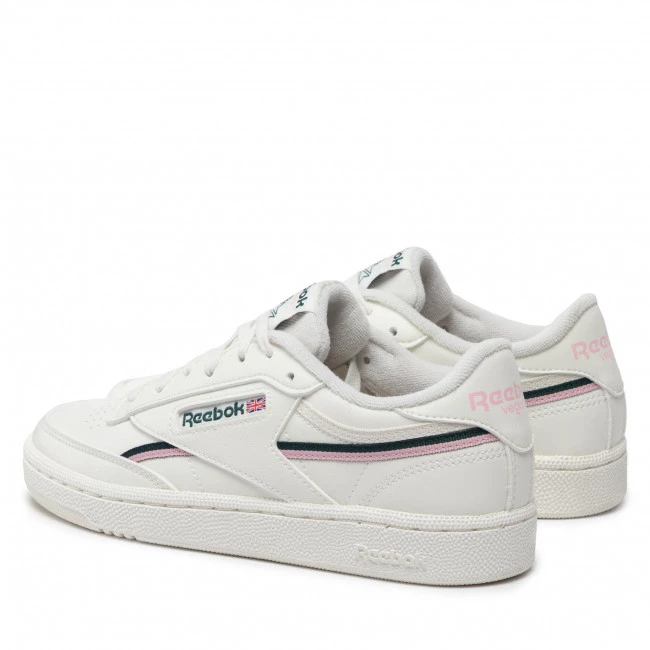 Chaussures De Sport Chaussures Reebok - Club C 85 Vegan GY9732 Chalk/Pnkglw/Forgrn Blanc 3 Chaussures De Sport Chaussures Reebok - Club C 85 Vegan GY9732 Chalk/Pnkglw/Forgrn Blanc – Image 3