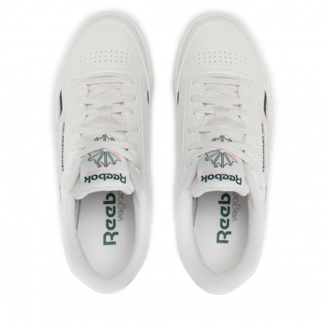 Chaussures De Sport Chaussures Reebok - Club C 85 Vegan GY9732 Chalk/Pnkglw/Forgrn Blanc 5 Chaussures De Sport Chaussures Reebok - Club C 85 Vegan GY9732 Chalk/Pnkglw/Forgrn Blanc – Image 5