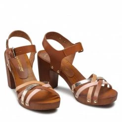 Femme Sandales LES TROPEZIENNES - Tootsy 42423 Nude/Multi Marron -Reebok Classic Soldes 05 0000300490174 rz