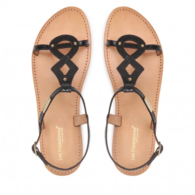 Femme Sandales LES TROPEZIENNES - Hamso 42747 Black/Snake Noir 6 Femme Sandales LES TROPEZIENNES - Hamso 42747 Black/Snake Noir – Image 6