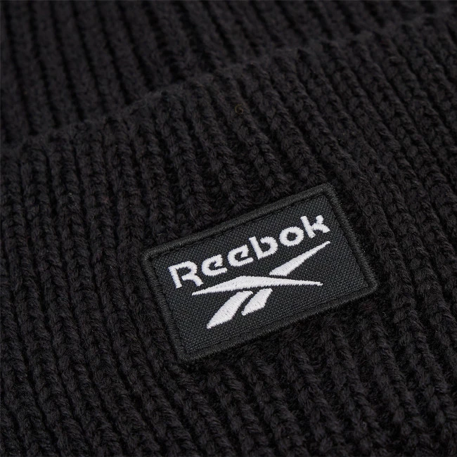 Accessoires Bonnet Reebok - Cl Fo Beanie GG6698 Black Noir 2 Accessoires Bonnet Reebok - Cl Fo Beanie GG6698 Black Noir – Image 2