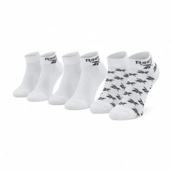 Accessoires Chaussettes Hautes Unisex Reebok - Cl Fo Ankle Sock 3P GG6674 White Blanc