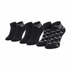 Accessoires Chaussettes Hautes Unisex Reebok - Cl Fo Ankle Sock 3P GG6675 Black Noir