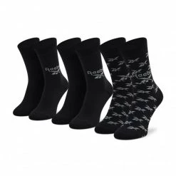 Accessoires Lot De 3 Paires De Chaussettes Hautes Unisexe Reebok - Classics Fold-Over GG6683 Black Noir