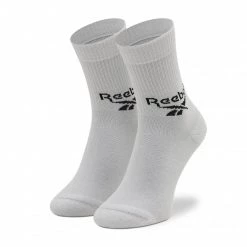 Accessoires Lot De 3 Paires De Chaussettes Hautes Unisexe Reebok - Cl Fo Crew Sock 3P GG6682 White Blanc -Reebok Classic Soldes 4062061427253 3pack same different 0087