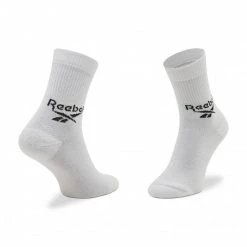 Accessoires Lot De 3 Paires De Chaussettes Hautes Unisexe Reebok - Cl Fo Crew Sock 3P GG6682 White Blanc -Reebok Classic Soldes 4062061427253 3pack same different 0088