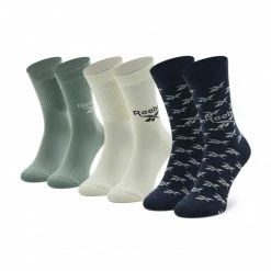 Accessoires Chaussettes Hautes Unisex Reebok - Cl Fo Crew Sock 3P GN7668 Palyel Bleu Marine, Vert, Jaune