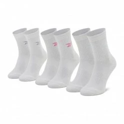 Accessoires Lot De 3 Paires De Chaussettes Hautes Femme Reebok - Cl Fo Crew Sock 3p HF5486 Posh Pink/Violet Haze/Glass Blue Blanc